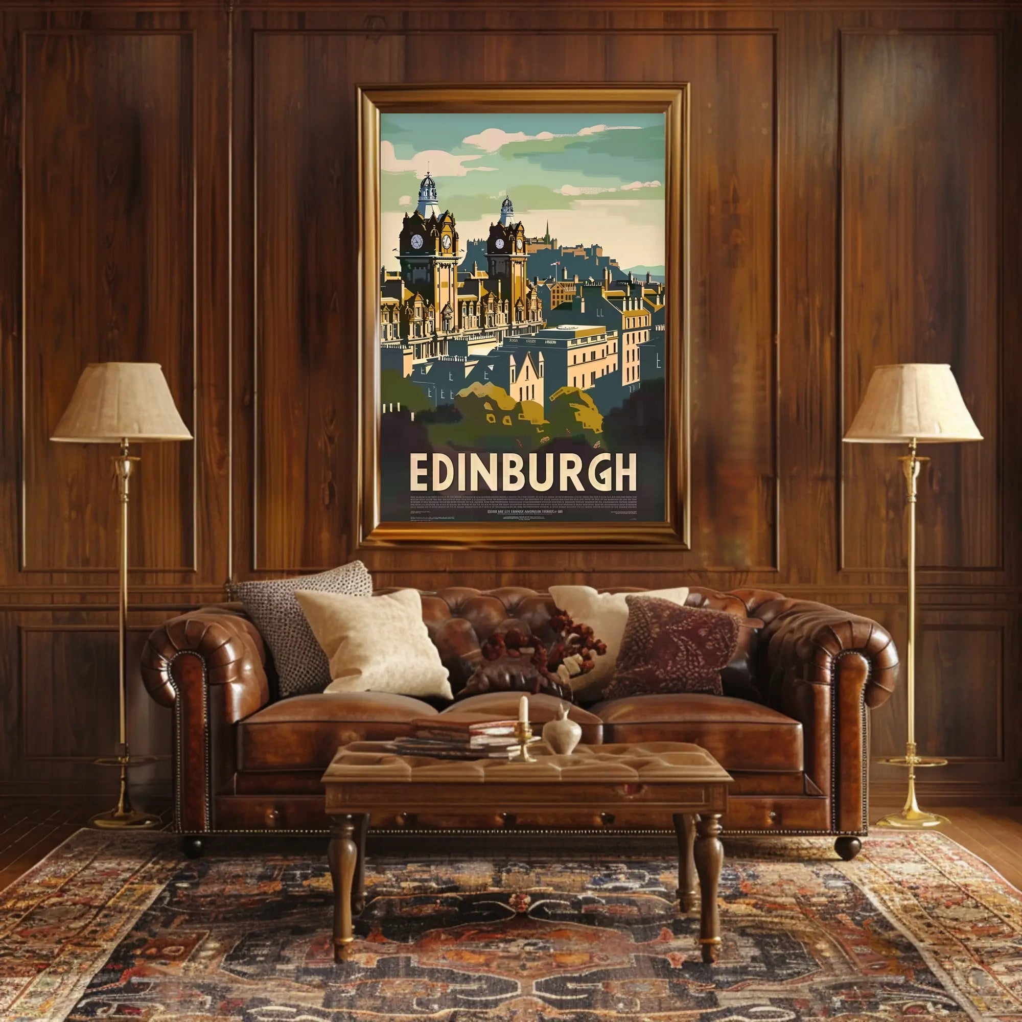 Edinburgh Vintage Style Travel Poster PosterGoat