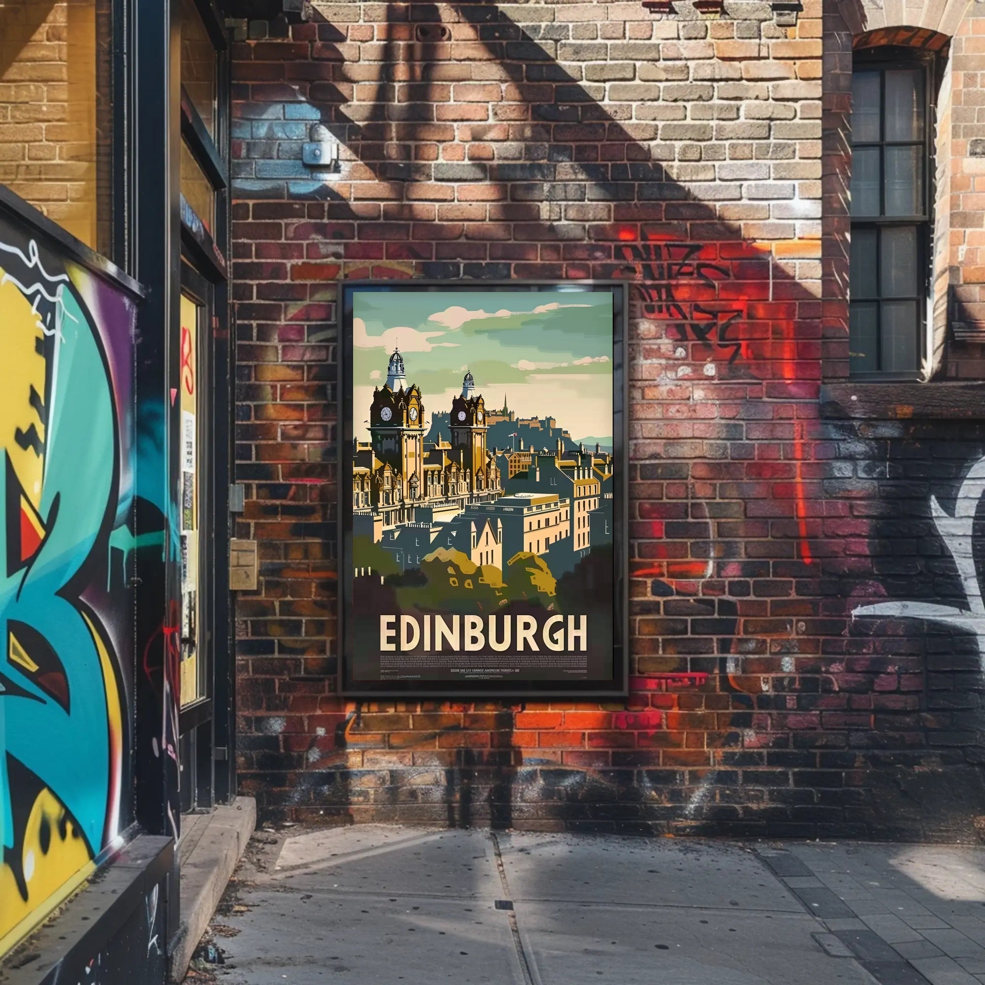 Edinburgh Vintage Style Travel Poster PosterGoat