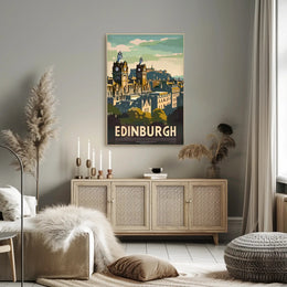 Edinburgh Vintage Style Travel Poster PosterGoat