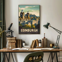 Edinburgh Vintage Style Travel Poster PosterGoat