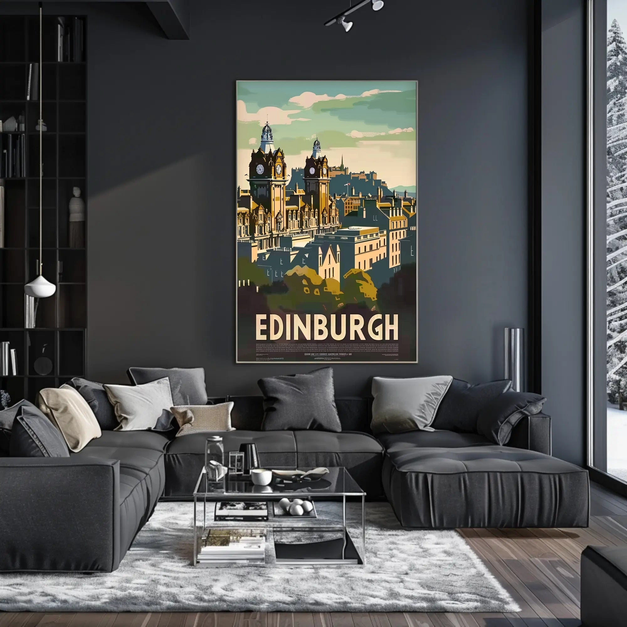 Edinburgh Vintage Style Travel Poster PosterGoat