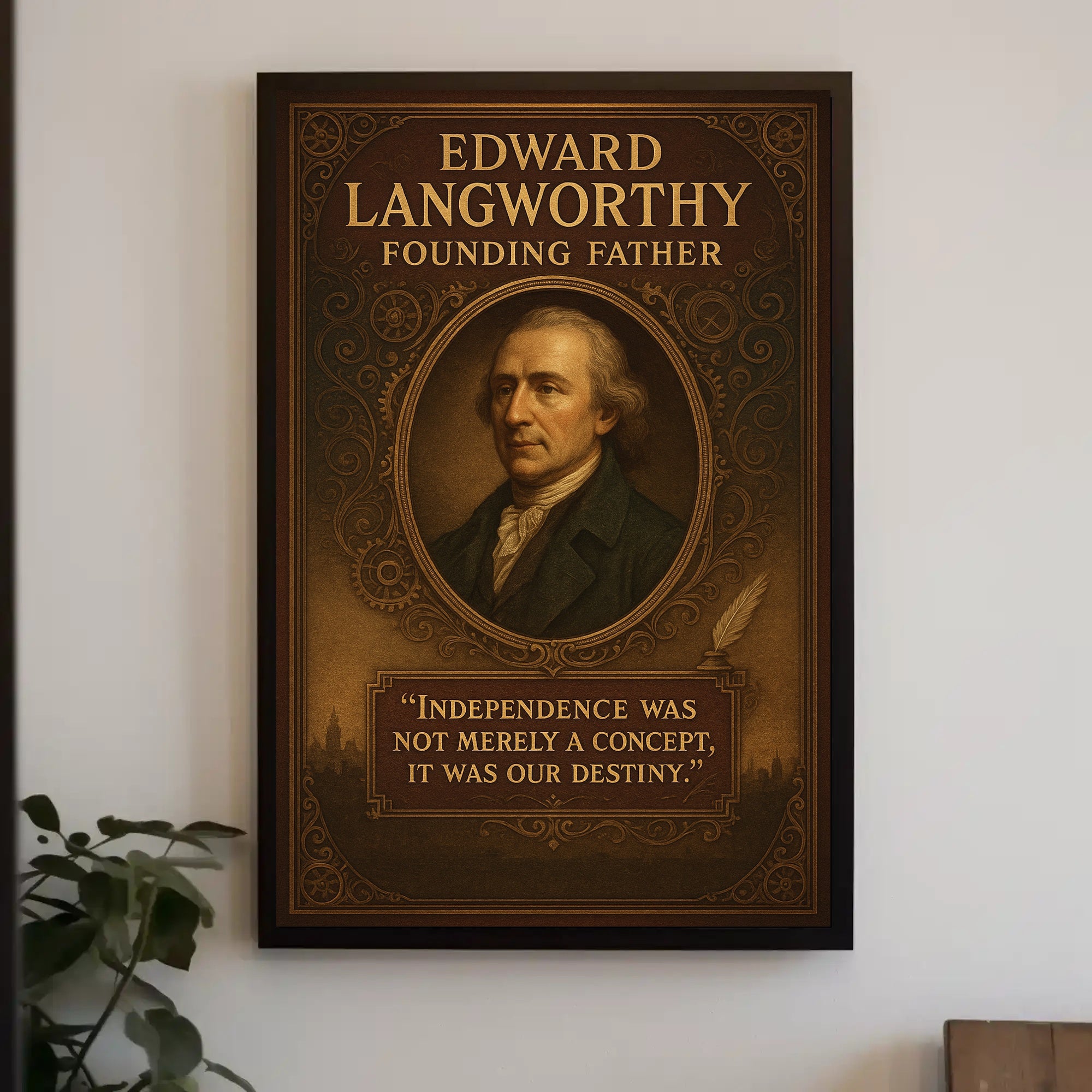 Edward Langworthy Founding Father Poster PosterGoat