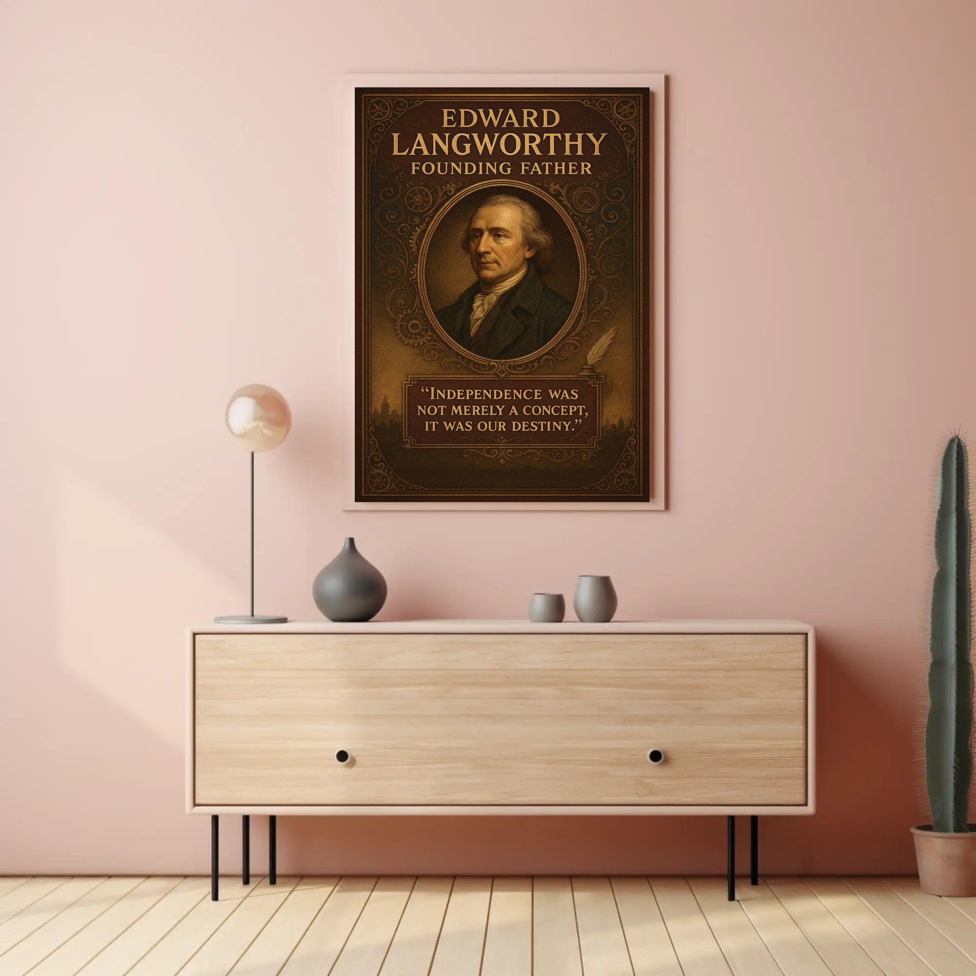 Edward Langworthy Founding Father Poster PosterGoat