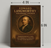 Edward Langworthy Founding Father Poster PosterGoat