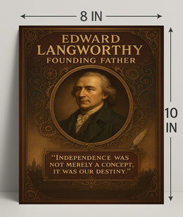Edward Langworthy Founding Father Poster PosterGoat