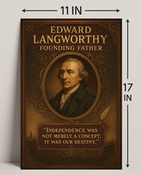Edward Langworthy Founding Father Poster PosterGoat