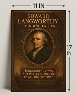 Edward Langworthy Founding Father Poster PosterGoat