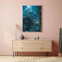 Eerie Cavern Adventure Cinematic Poster - Futuristic Sci-Fi Poster PosterGoat