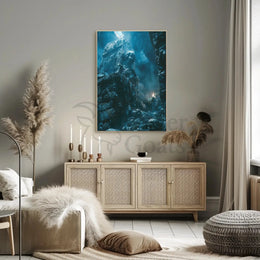 Eerie Cavern Adventure Cinematic Poster - Futuristic Sci-Fi Poster PosterGoat