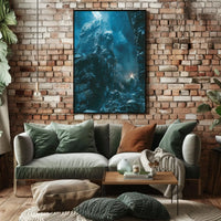 Eerie Cavern Adventure Cinematic Poster - Futuristic Sci-Fi Poster PosterGoat