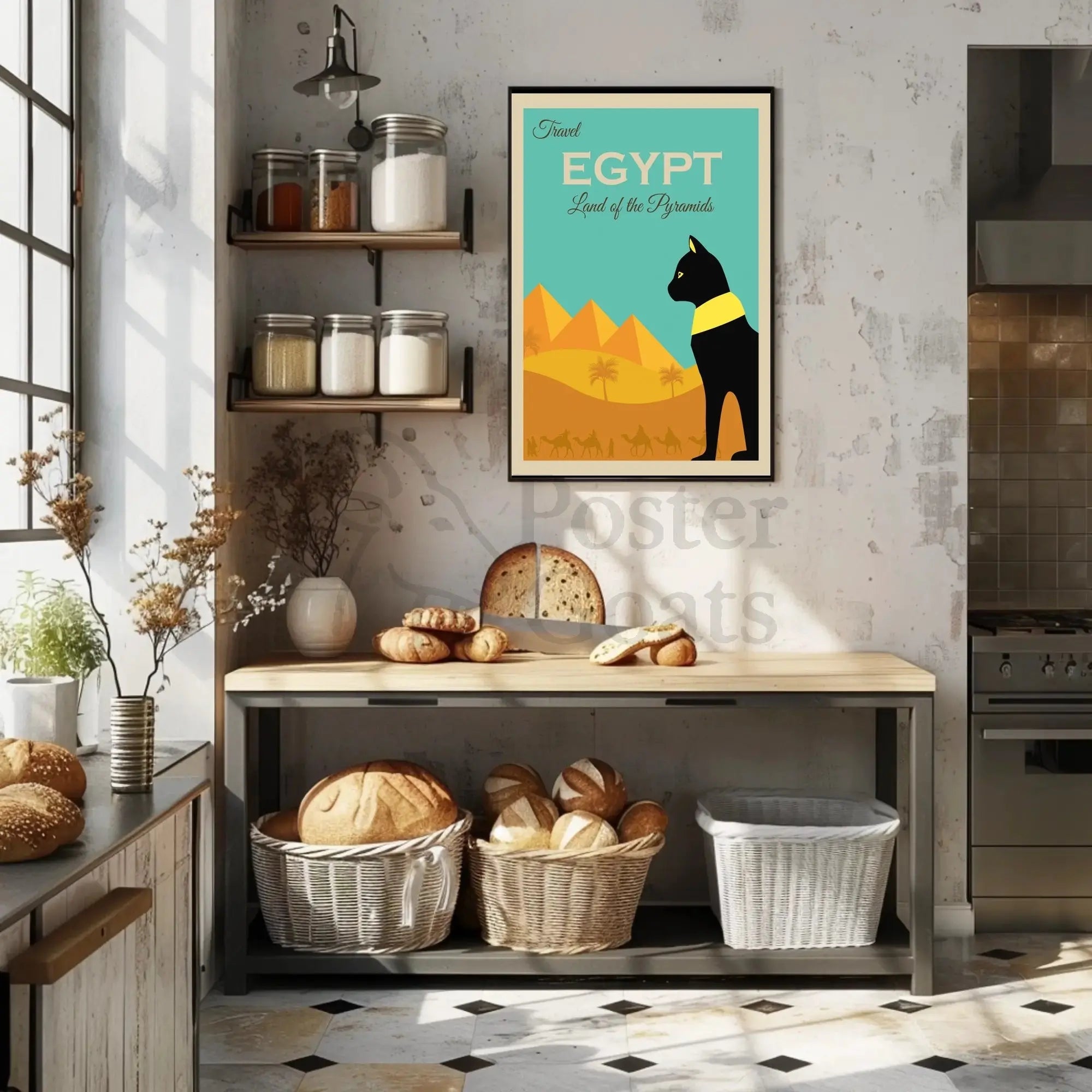 Egyptian Adventure Awaits: Vintage Travel Poster PosterGoat