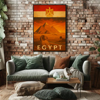 Egyptian Landmarks Vintage Travel Art Print Travel Poster PosterGoat