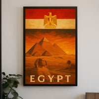 Egyptian Landmarks Vintage Travel Art Print Travel Poster PosterGoat