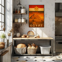 Egyptian Landmarks Vintage Travel Art Print Travel Poster PosterGoat