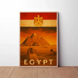 Egyptian Landmarks Vintage Travel Art Print Travel Poster PosterGoat