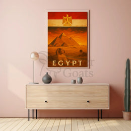 Egyptian Landmarks Vintage Travel Art Print Travel Poster PosterGoat