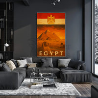 Egyptian Landmarks Vintage Travel Art Print Travel Poster PosterGoat