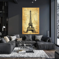 Eiffel Tower Architectural Blueprint Poster: Educational or Infographic Poster PosterGoat