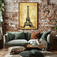 Eiffel Tower Architectural Blueprint Poster: Educational or Infographic Poster PosterGoat
