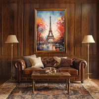 Eiffel Tower Autumn Impressionist Travel Poster PosterGoat