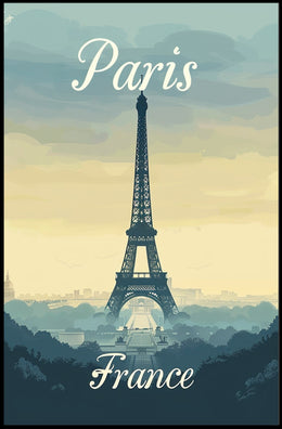 Eiffel Tower Illustration Art Print Urban or Cityscape Poster PosterGoat