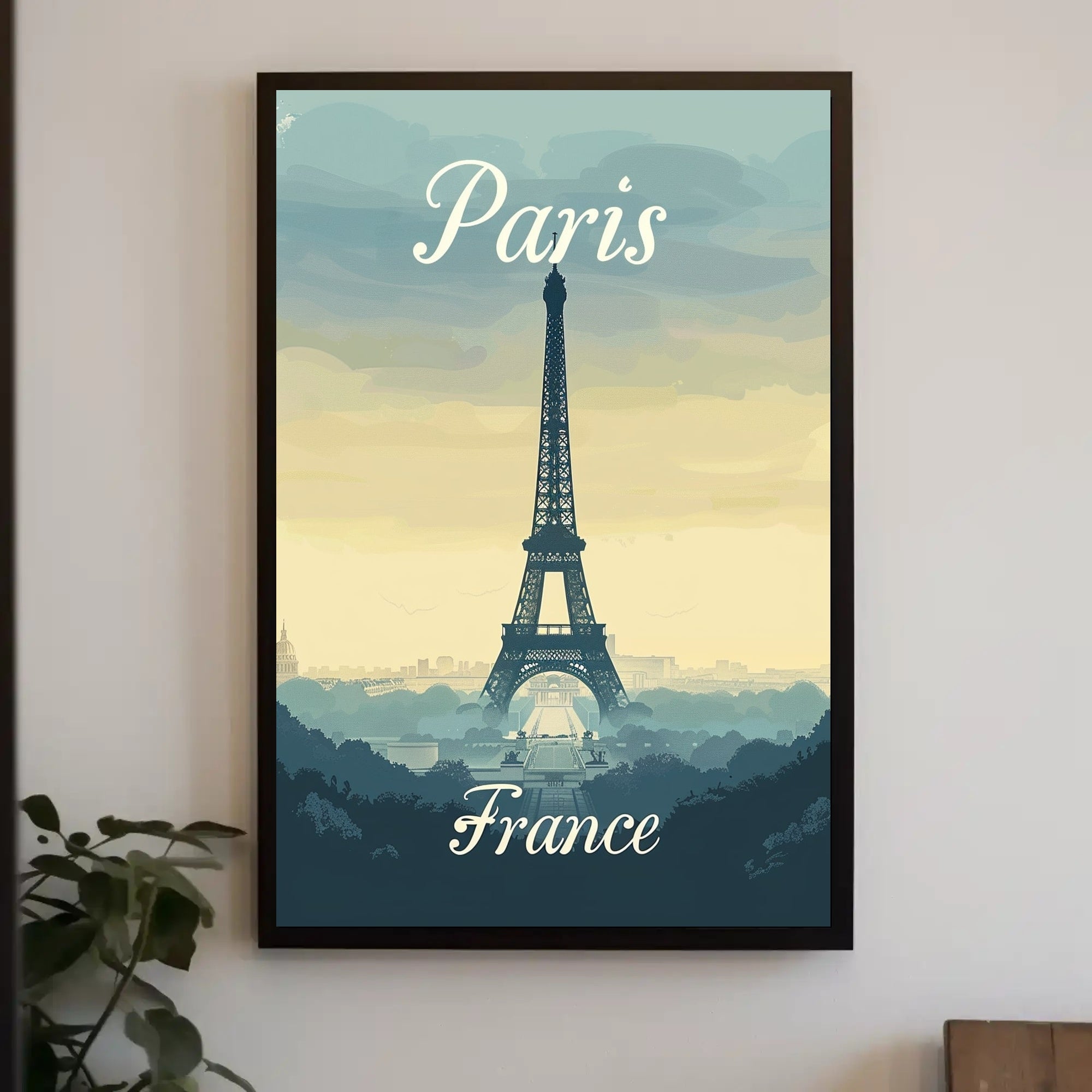 Eiffel Tower Illustration Art Print Urban or Cityscape Poster PosterGoat