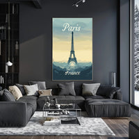 Eiffel Tower Illustration Art Print Urban or Cityscape Poster PosterGoat