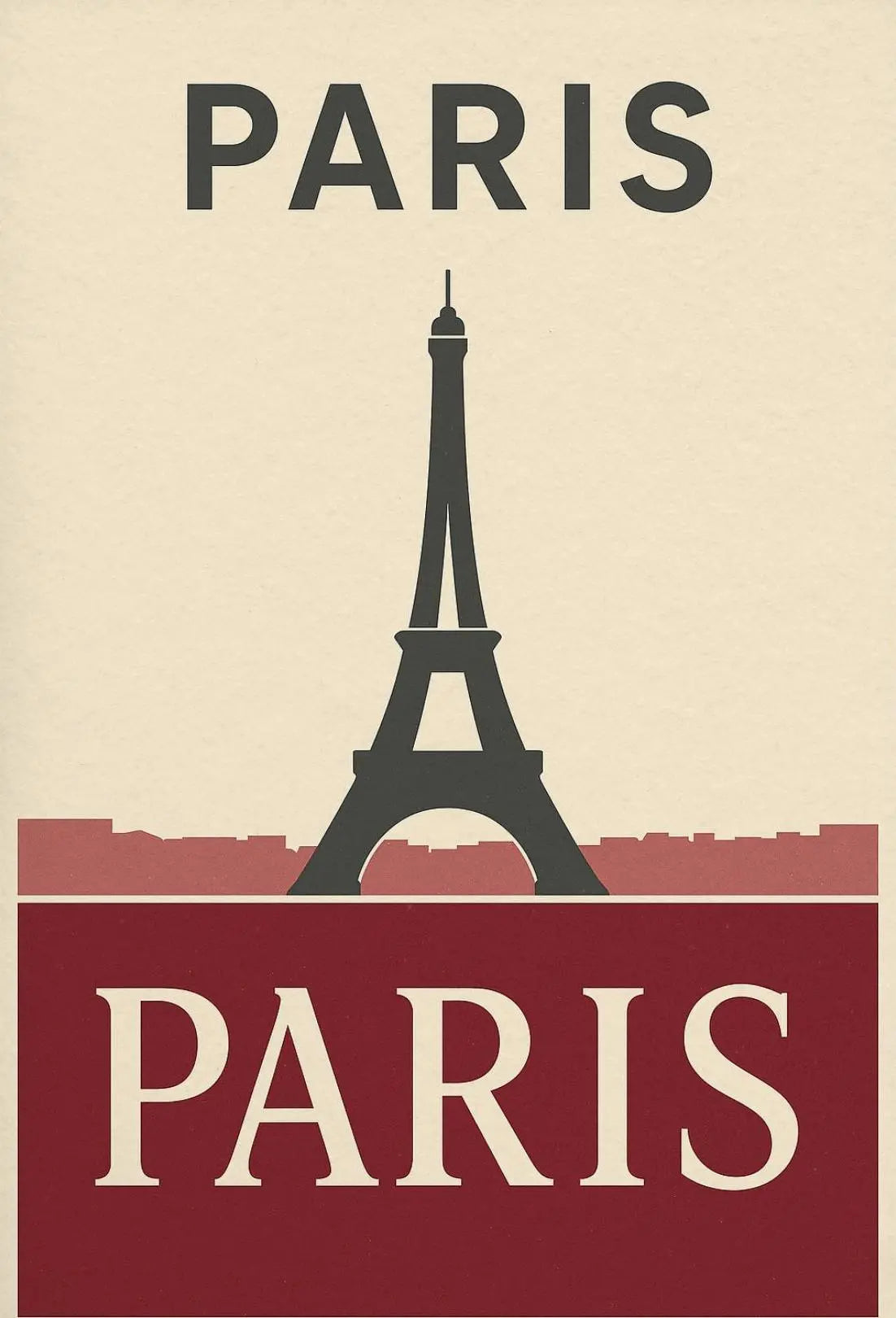 Eiffel Tower Paris Art Deco Travel Poster PosterGoat