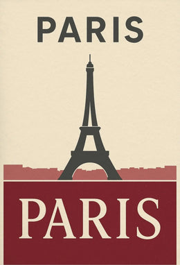 Eiffel Tower Paris Art Deco Travel Poster PosterGoat