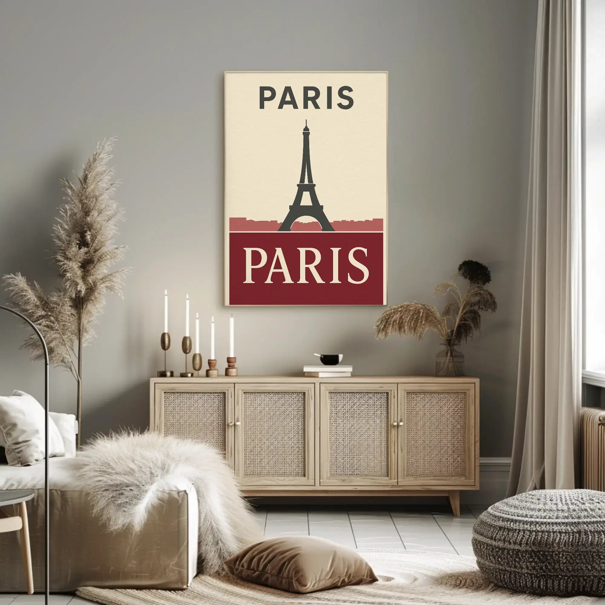 Eiffel Tower Paris Art Deco Travel Poster PosterGoat