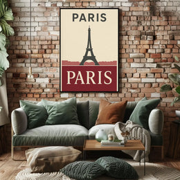 Eiffel Tower Paris Art Deco Travel Poster PosterGoat