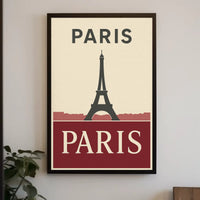 Eiffel Tower Paris Art Deco Travel Poster PosterGoat