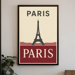 Eiffel Tower Paris Art Deco Travel Poster PosterGoat