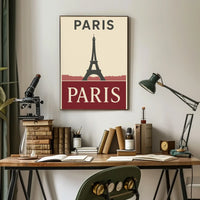 Eiffel Tower Paris Art Deco Travel Poster PosterGoat