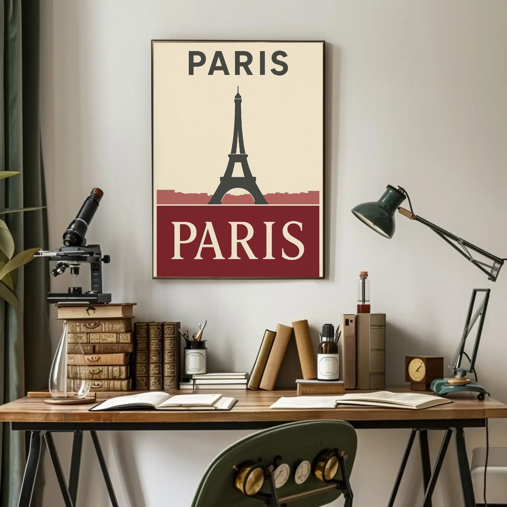 Eiffel Tower Paris Art Deco Travel Poster PosterGoat