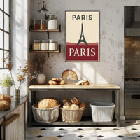 Eiffel Tower Paris Art Deco Travel Poster PosterGoat