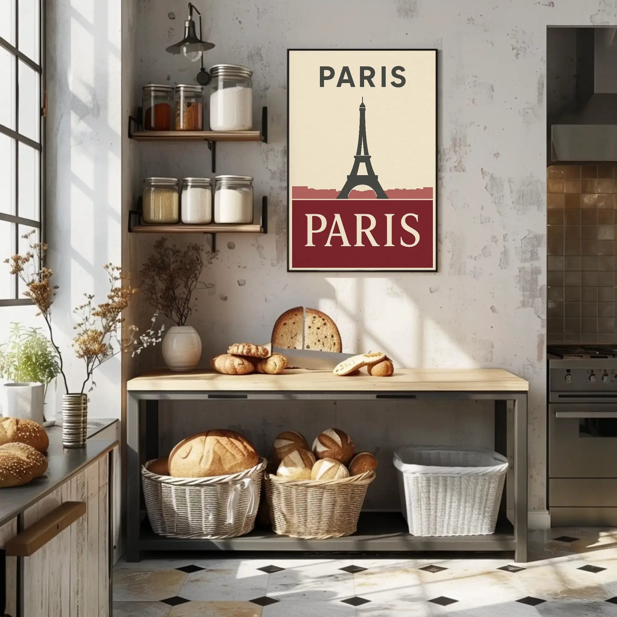 Eiffel Tower Paris Art Deco Travel Poster PosterGoat