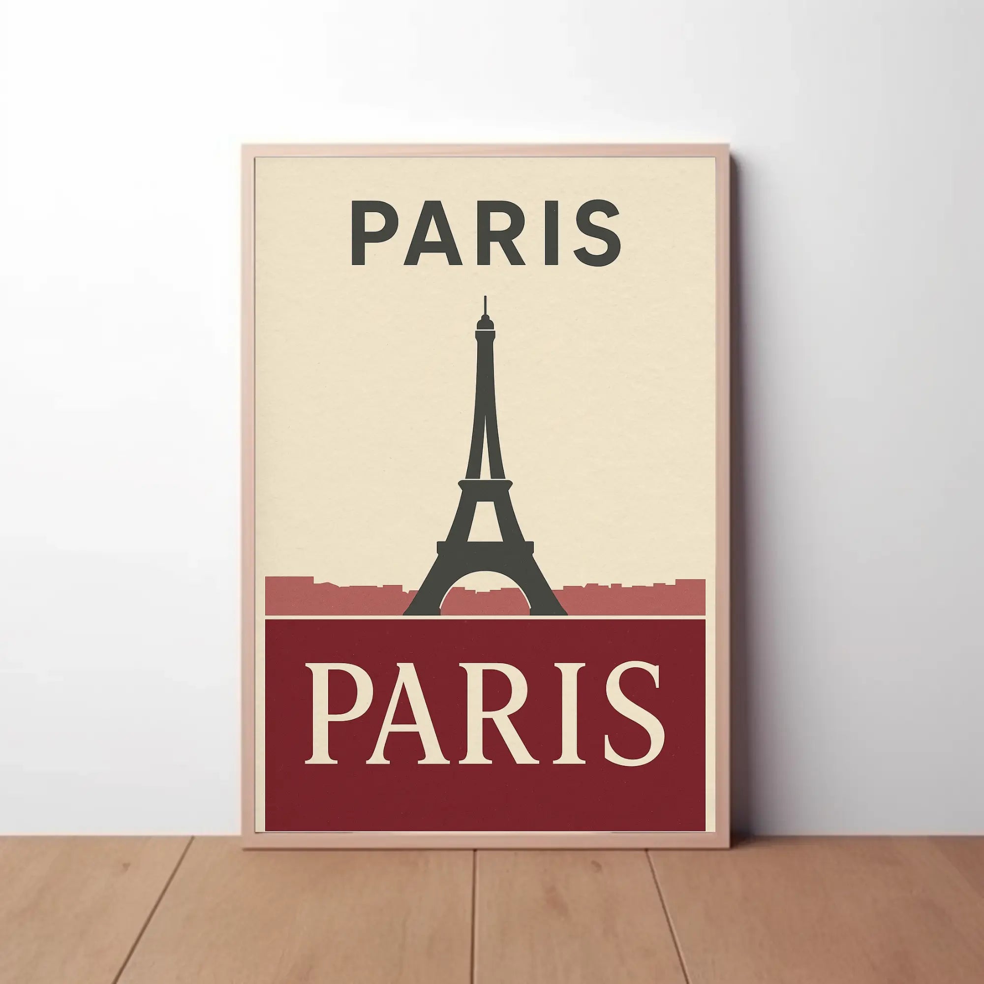 Eiffel Tower Paris Art Deco Travel Poster PosterGoat