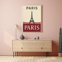 Eiffel Tower Paris Art Deco Travel Poster PosterGoat