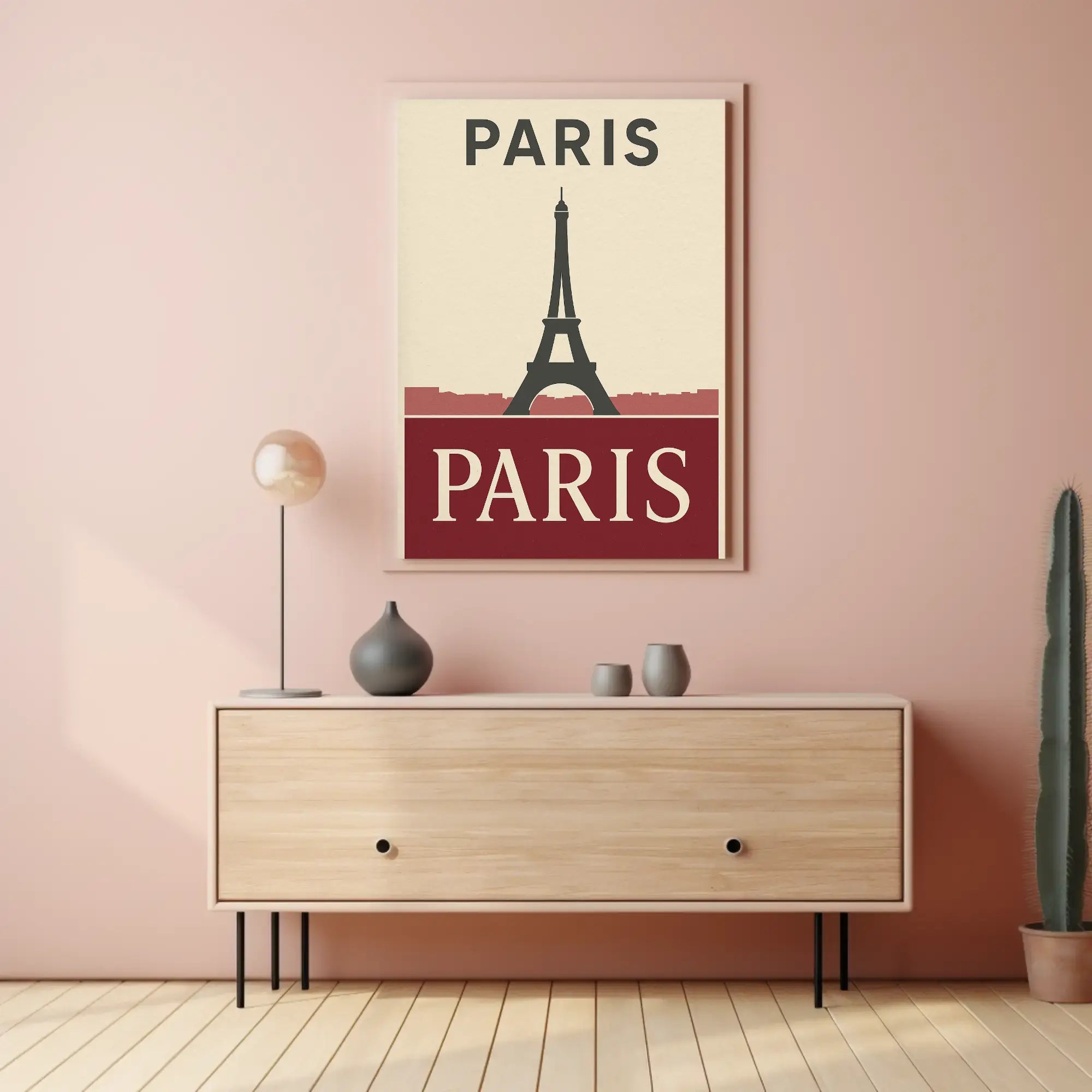 Eiffel Tower Paris Art Deco Travel Poster PosterGoat