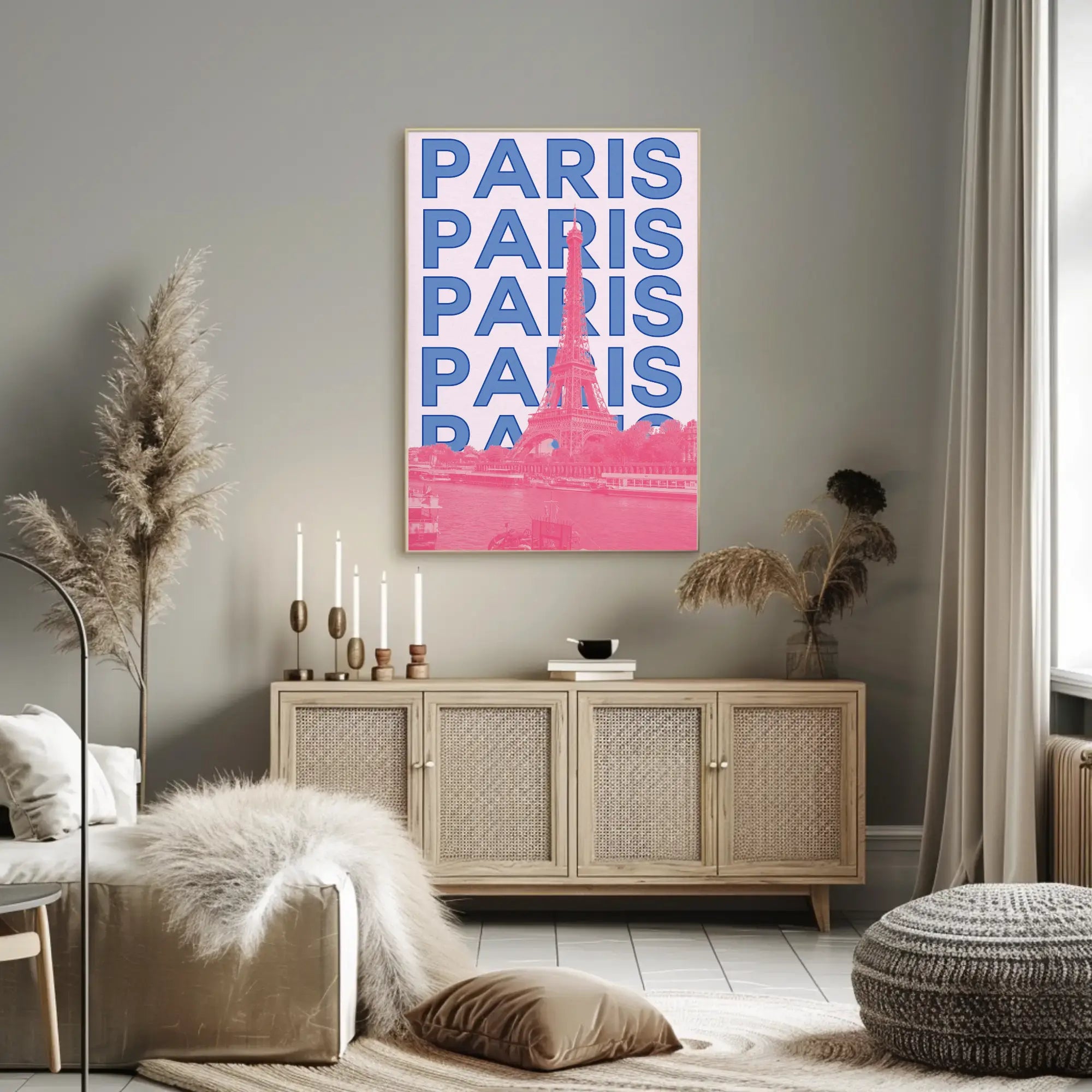 Eiffel Tower Paris Iconic Modern Travel Poster PosterGoat