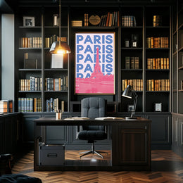 Eiffel Tower Paris Iconic Modern Travel Poster PosterGoat