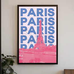 Eiffel Tower Paris Iconic Modern Travel Poster PosterGoat