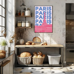 Eiffel Tower Paris Iconic Modern Travel Poster PosterGoat
