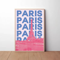 Eiffel Tower Paris Iconic Modern Travel Poster PosterGoat