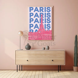 Eiffel Tower Paris Iconic Modern Travel Poster PosterGoat