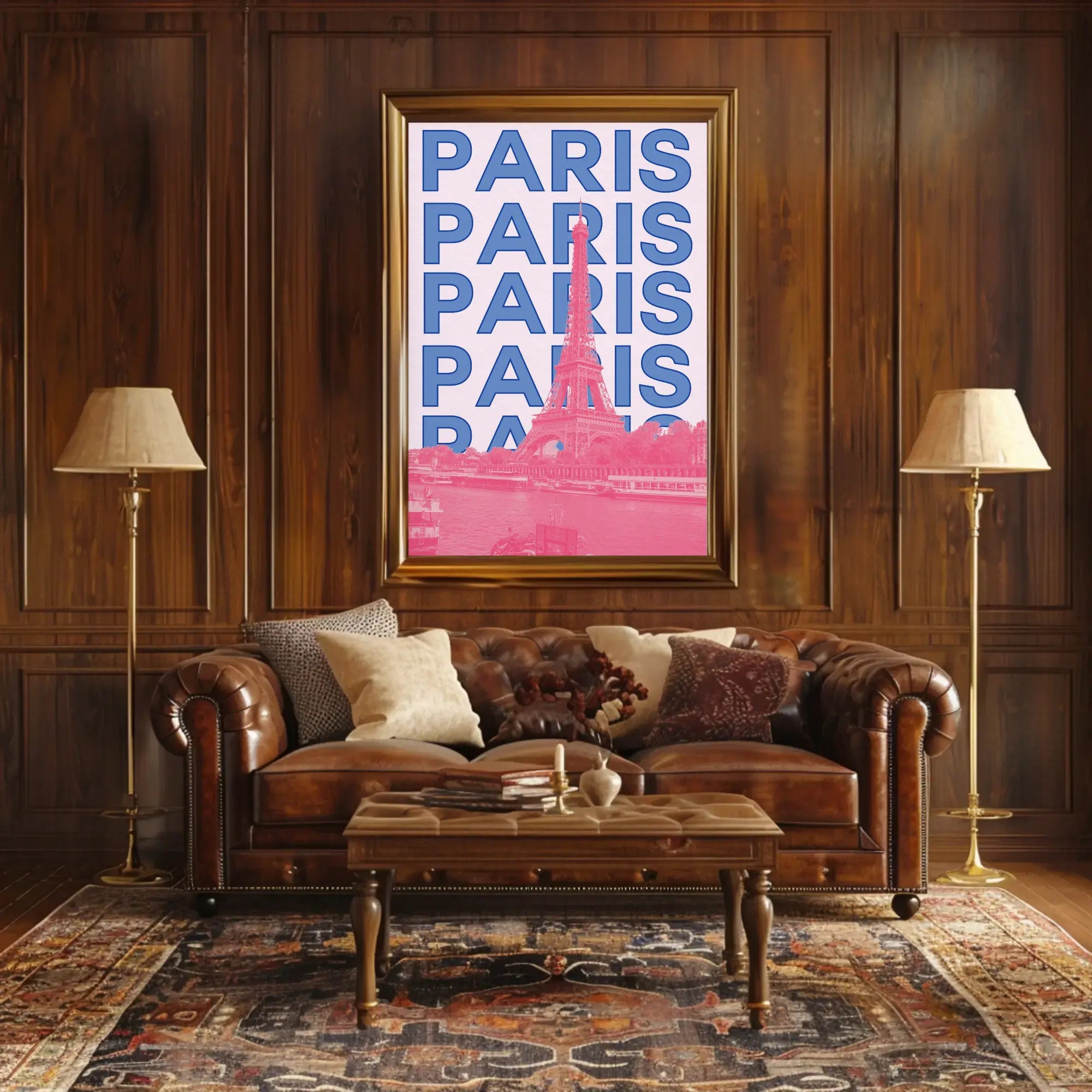 Eiffel Tower Paris Iconic Modern Travel Poster PosterGoat
