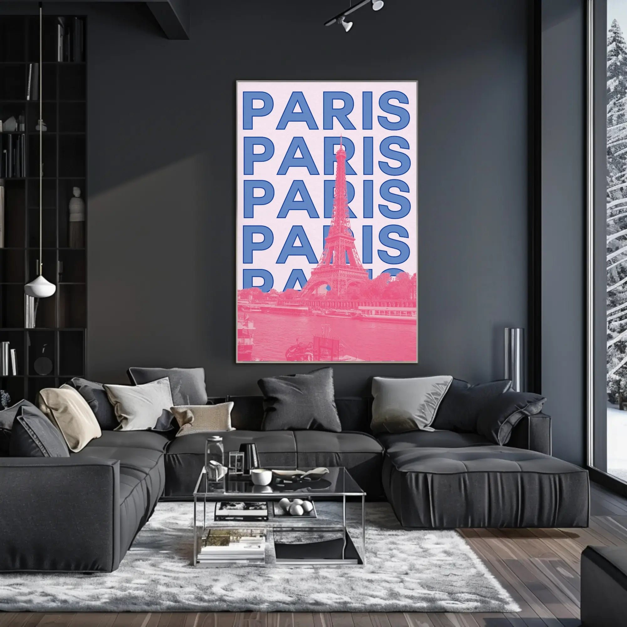 Eiffel Tower Paris Iconic Modern Travel Poster PosterGoat