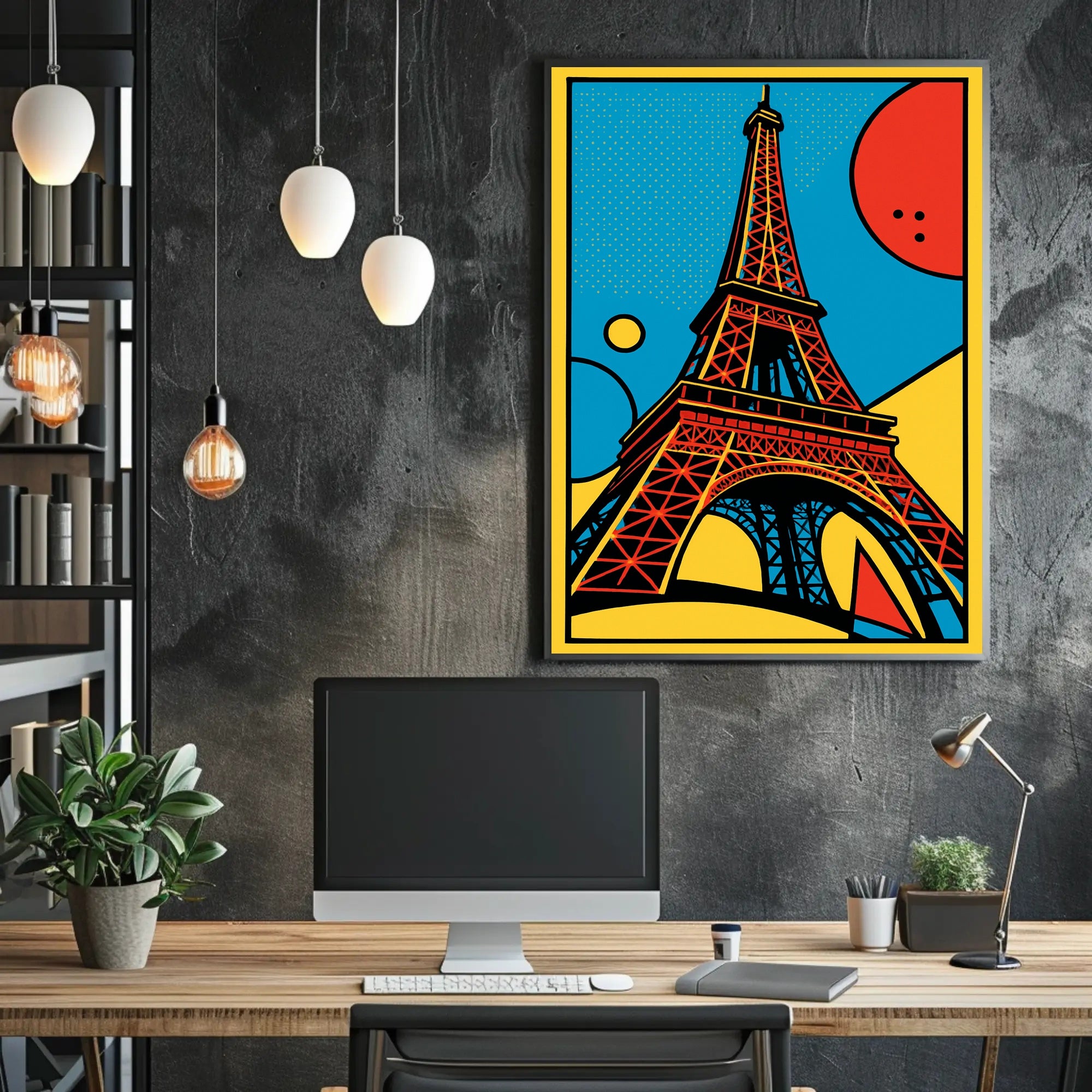 Eiffel Tower Pop Art Poster PosterGoat