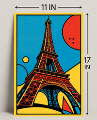 Eiffel Tower Pop Art Poster PosterGoat